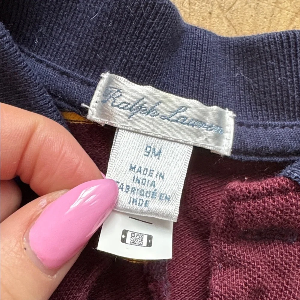 Ralph Lauren Colorblock Striped Kids One Piece 9 Months